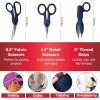 imageSINGER ProSeries Sewing Scissors Bundle 85quot Heavy Duty Fabric 45quot Detail Embroidery 5quot Thread Snips With Comfort Grip Dark BlueDark Blue