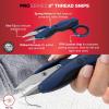 imageSINGER ProSeries Sewing Scissors Bundle 85quot Heavy Duty Fabric 45quot Detail Embroidery 5quot Thread Snips With Comfort Grip TealDark Blue