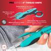 imageSINGER ProSeries Sewing Scissors Bundle 85quot Heavy Duty Fabric 45quot Detail Embroidery 5quot Thread Snips With Comfort Grip TealTeal