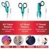imageSINGER ProSeries Sewing Scissors Bundle 85quot Heavy Duty Fabric 45quot Detail Embroidery 5quot Thread Snips With Comfort Grip TealTeal