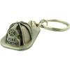 imagePewter Firefighter Helmet Shaped Medal Keychain 1 12 Inch