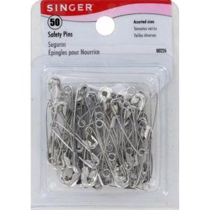 imageSINGER Assorted Safety Pins Multi Size 50 Count