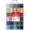 imageSINGER Polyester Sewing Thread Set  30 Assorted Colors 50 Yards per Mini Thread Spool Sewing Kit Includes 5 Large Eye Hand Needles 1 Needle Threader Suitable for Hand and Machine Sewing