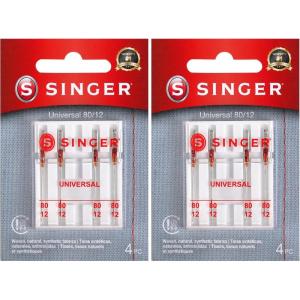 imageSINGER Universal Embroidery Sewing Machine Needles 8012 5Count8011 Pack of 2