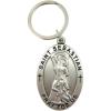 image:imagePewter Patron Saint Sebastian Pray For Us Oval Pendant Key Chain 2 14 Inch