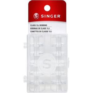 image:imageSINGER 06543 Class 15J Bobbins Transparent 12Count1 Count Pack of 1