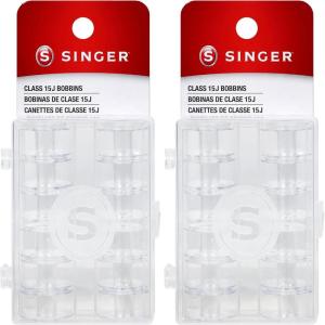 image:imageSINGER 06543 Class 15J Bobbins Transparent 12Count1 Count Pack of 2