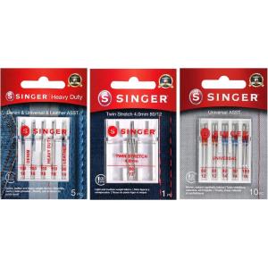image:imageSINGER Assorted Denim Sewing Machine Needle Bundle in Sizes 8012 9014 10016 and 11018 16 pc Set