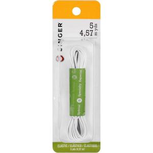 image:imageSINGER 73960 Round Elastic Cord 5Yards WhiteWhite