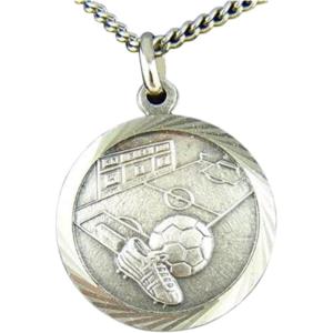 image:imageNickel Silver Patron Saint Christopher Soccer Medal Pendant 78 Inch