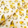 image:imageSinger Print Fabric 100 Cotton Yellow and Green Butterfly Cut by The YardBee Gnomes White