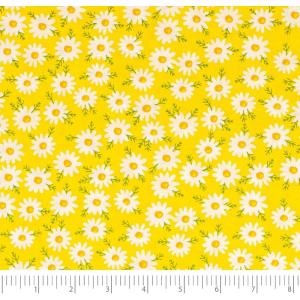 image:imageSinger Print Fabric 100 Cotton Yellow and Green Butterfly Cut by The YardDaisys on Yellow