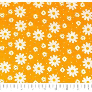 image:imageSinger Print Fabric 100 Cotton Yellow and Green Butterfly Cut by The YardSmall White Flowers on Yellow
