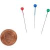 image:imageSINGER 07050 Pearlized Head Straight Pins Size 20 150Count Multicolor