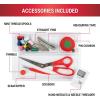 image:imageSINGER 07230 Sewing Basket with Sewing Kit Needles Thread Pins Scissors and Notions FlorenceTan