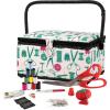 image:imageSINGER 07230 Sewing Basket with Sewing Kit Needles Thread Pins Scissors and Notions FlorenceTan