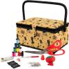 image:imageSINGER 07230 Sewing Basket with Sewing Kit Needles Thread Pins Scissors and Notions FlorenceYellow Vintage