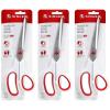 image:imageSINGER 812Inch Fabric Scissors with Comfort Grip Red amp White 12Pack812 Inches 3Pack