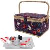 image:imageSINGER Sewing Basket with Sewing Kit Needles Thread Scissors and Notions PurplePurple