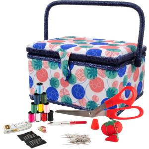 image:imageSINGER 07230 Sewing Basket with Sewing Kit Needles Thread Pins Scissors and Notions FlorenceFlorence