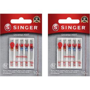 image:imageSINGER Regular Point Sewing Machine Needle 5 Count Sizes 8012 9014 10016Set of 20  Size 8012 8  9014 8  10016 4