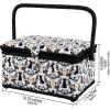 image:imageSINGER Sewing Basket with Sewing Kit Needles Thread Scissors and Notions WhiteWhite