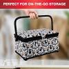 image:imageSINGER Sewing Basket with Sewing Kit Needles Thread Scissors and Notions WhiteWhite