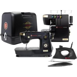 image:imageSINGER Heavy Duty Classic Bundle  HD500 Black Sewing Machine with Hard Case HD0500S Serger amp SteamCraft Plus 20 Iron  Complete Sewing amp Quilting Set for DIY Projects amp Professional Finishing