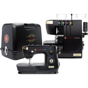 image:imageSINGER Heavy Duty Sewing amp Serger Combo  HD0500S Overlock Serger  HD500 Classic Sewing Machine Bundle  234 Thread 23 Stitches Metal Frame LED Light