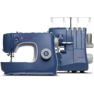 image:imageSINGER Super Sew amp Serge Navy Blue Bundle  M3330 Sewing Machine with Accessories  S0230 Serger  Complete Set Multiple Stitch Options HighSpeed Stitching  Ideal for Garment Sewing amp Finishing